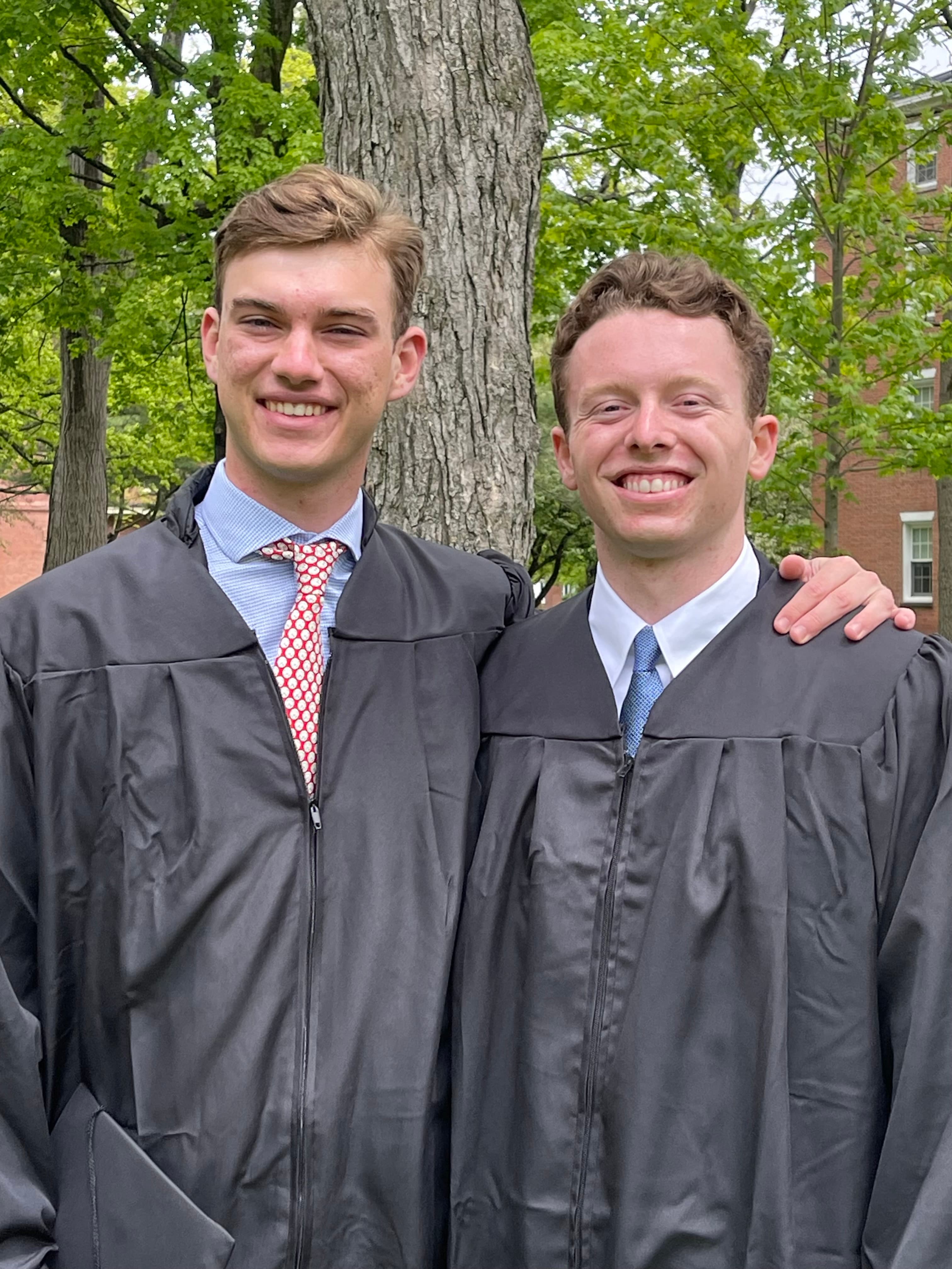 Stuart Howard and William Schuler together at Bowdoin College graduation